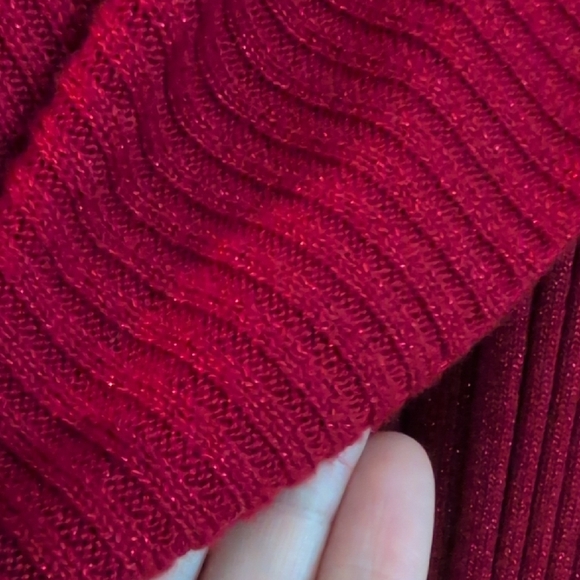 Sophisticated Sweater Bundle x2 Cableknit Metallic Classy Holiday New Year's Eve - Picture 3 of 12